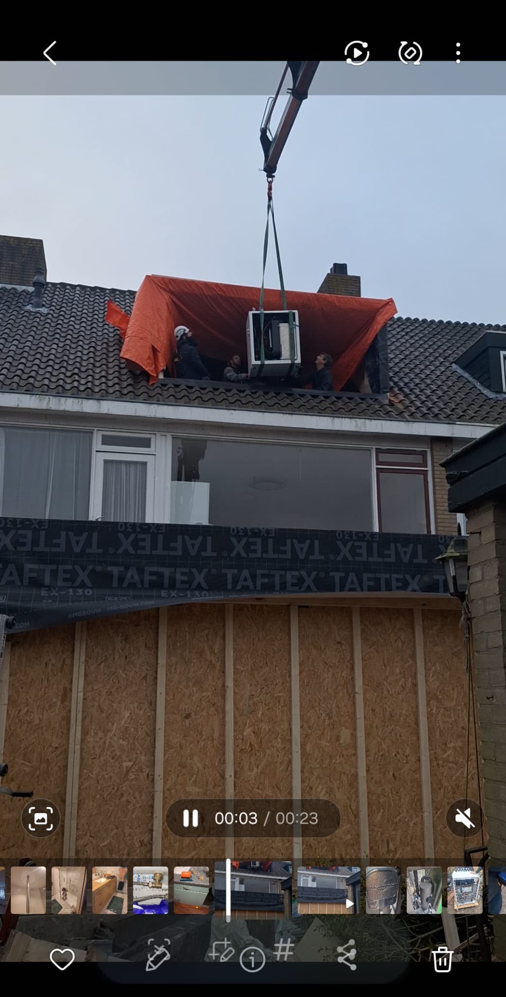 Glazen wand installatie